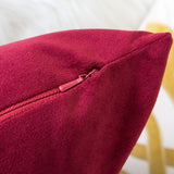 Shierly Applique Embroidery Velvet 20" Square Decorative Throw Pillow