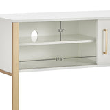 Shiloh Contemporary White and Gold Entertainment Center by iNSPIRE Q Bold
