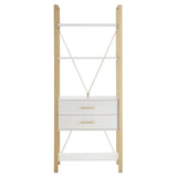 Shiloh Contemporary White and Gold Entertainment Center by iNSPIRE Q Bold