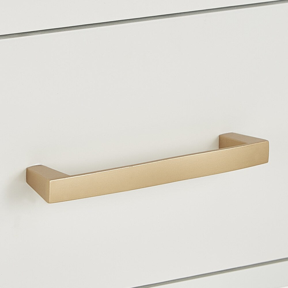 Shiloh Contemporary White and Gold Entertainment Center by iNSPIRE Q Bold