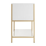 Shiloh Contemporary White and Gold Entertainment Center by iNSPIRE Q Bold