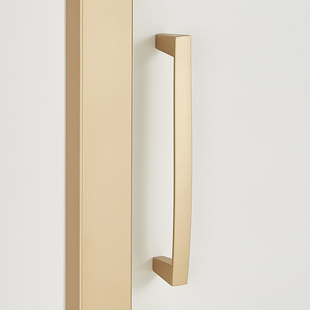 Shiloh Contemporary White and Gold Entertainment Center by iNSPIRE Q Bold