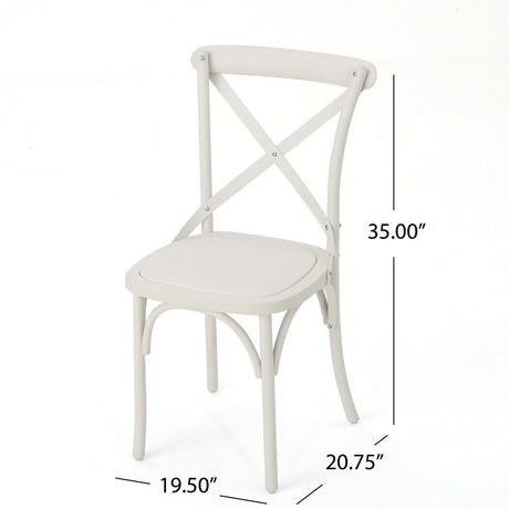 ShilohFarmhouse Plastic Nylon Dining Chairs (Set of 2) by Christopher Knight Home