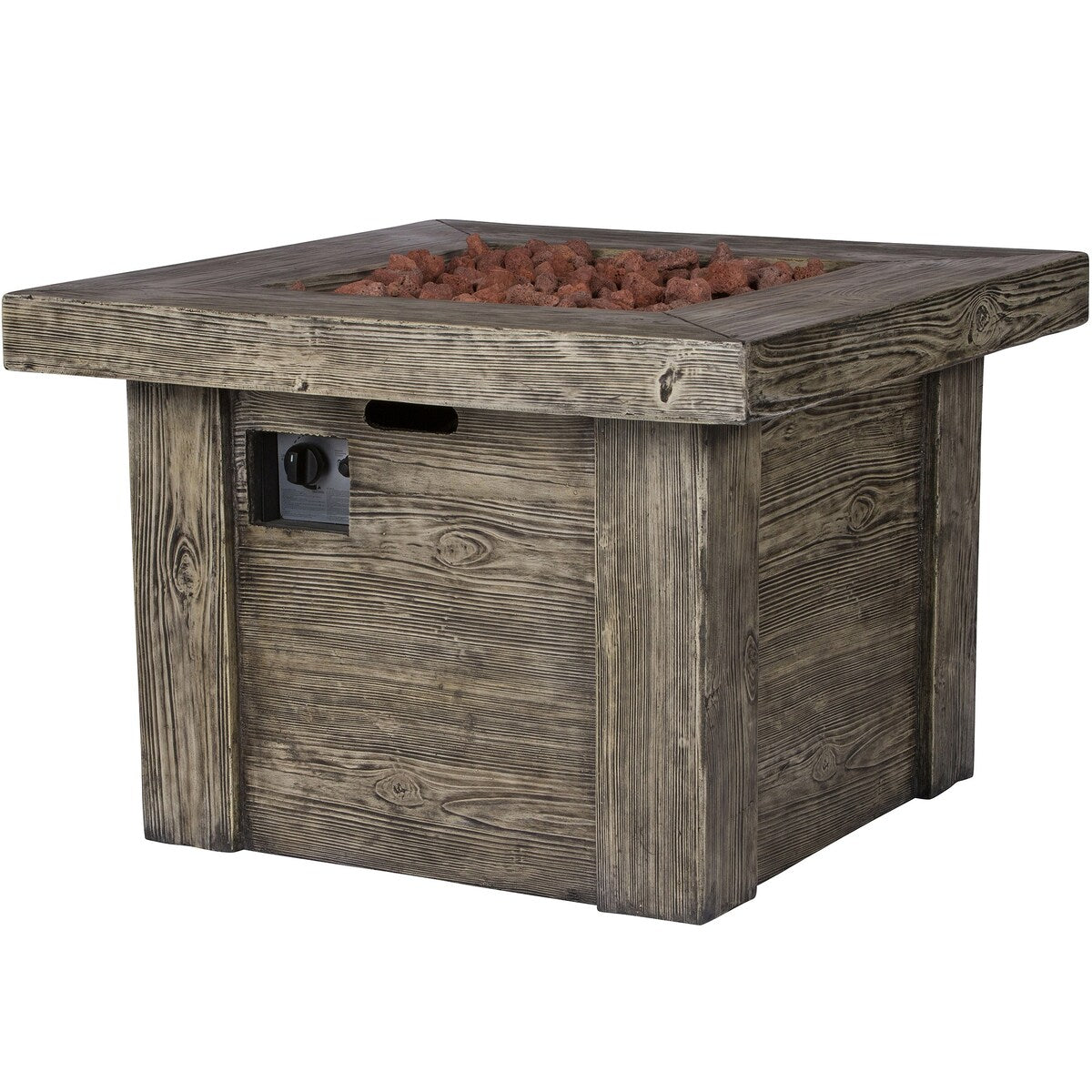 Fire & Flare 50,000 BTU Firepit Table, Lava Rocks, & Cover Set