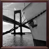 Ship And Bridge-HARBOA75649 Print 20"x20" by Harold Silverman - Boats
