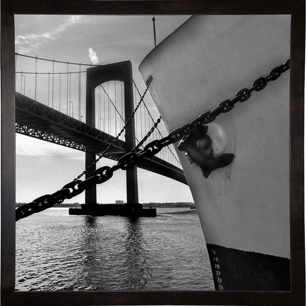 Ship And Bridge-HARBOA75649 Print 20"x20" by Harold Silverman - Boats