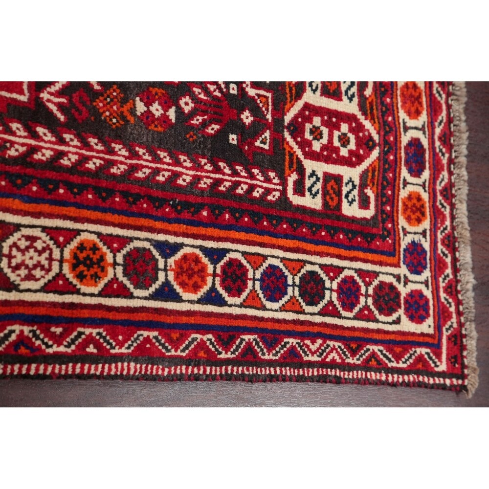 Shiraz Oriental Traditional Hand Knotted Wool Persian Area Rug - 8'9" x 5'5"
