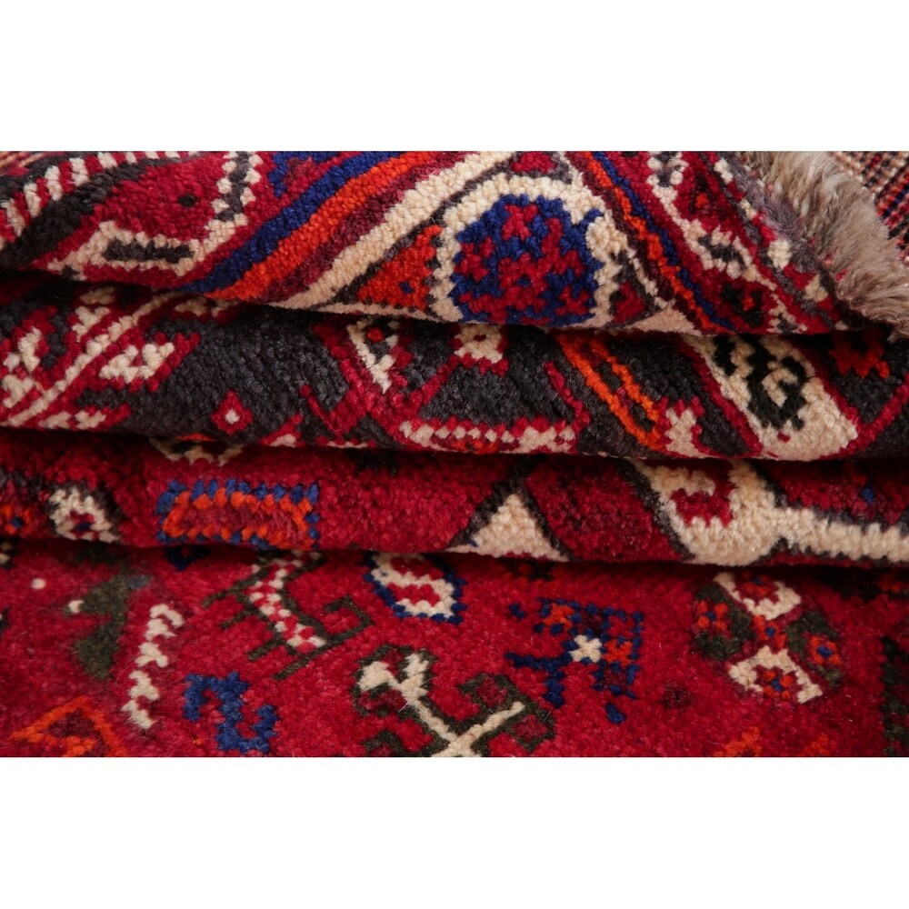 Shiraz Oriental Traditional Hand Knotted Wool Persian Area Rug - 8'9" x 5'5"