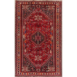 Shiraz Oriental Traditional Hand Knotted Wool Persian Area Rug - 8'9" x 5'5"