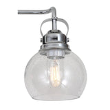Shirley 24" 3-light Metal/ Bubbled Glass Vanity Light, Chrome by JONATHAN Y