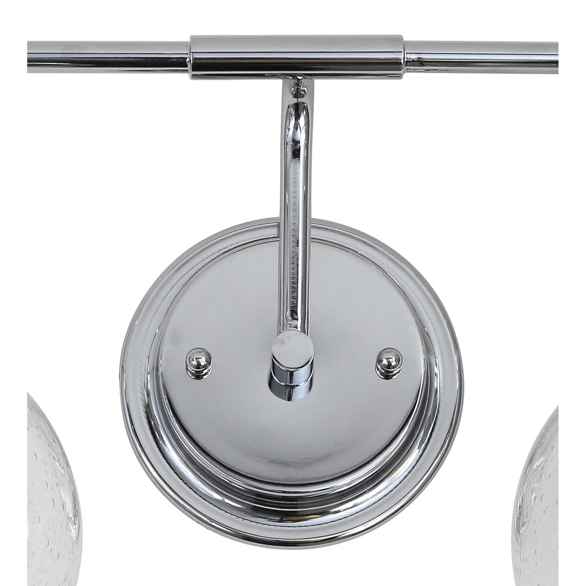 Shirley 24" 3-light Metal/ Bubbled Glass Vanity Light, Chrome by JONATHAN Y