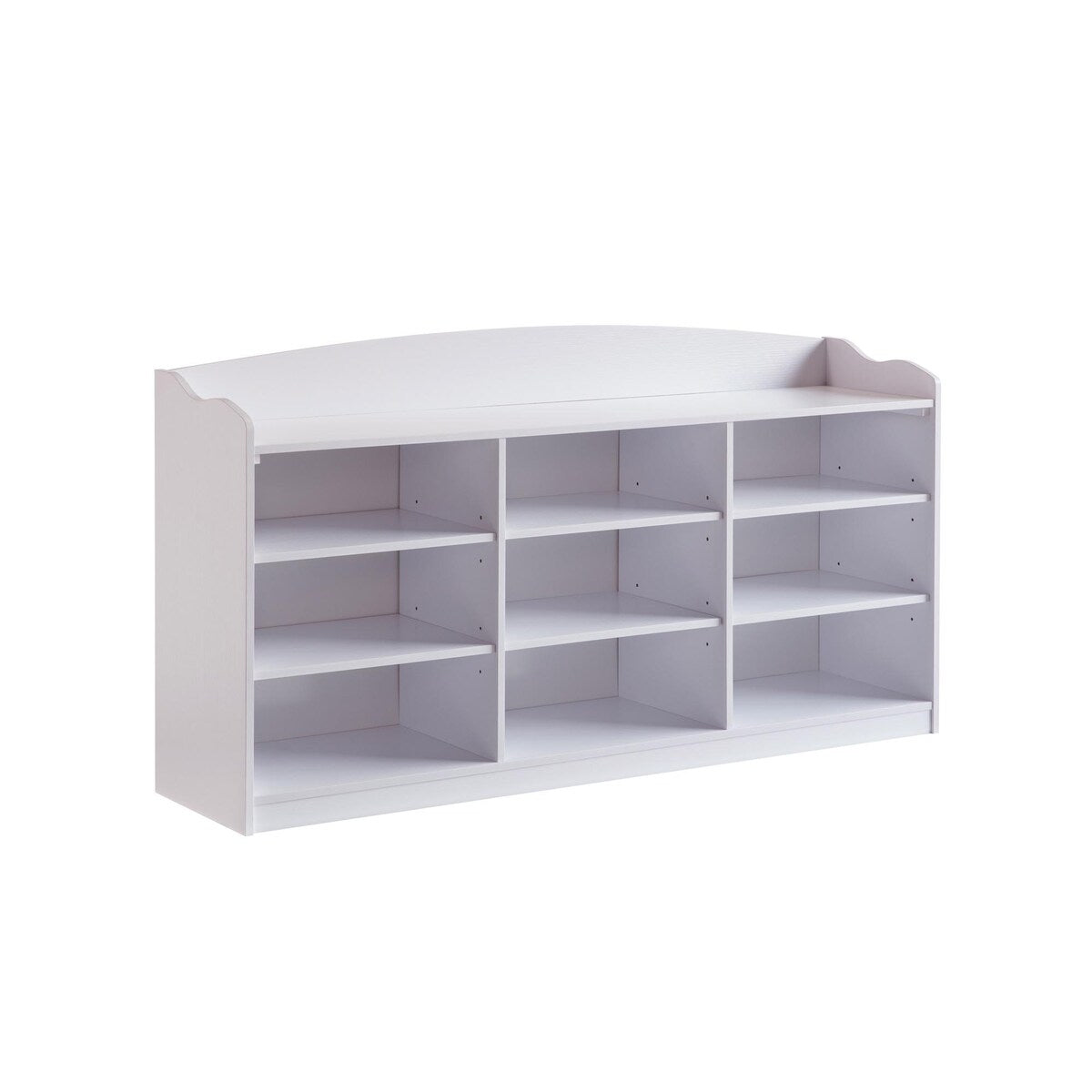 Shoe Bench with 9 Shelves