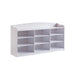 Shoe Bench with 9 Shelves