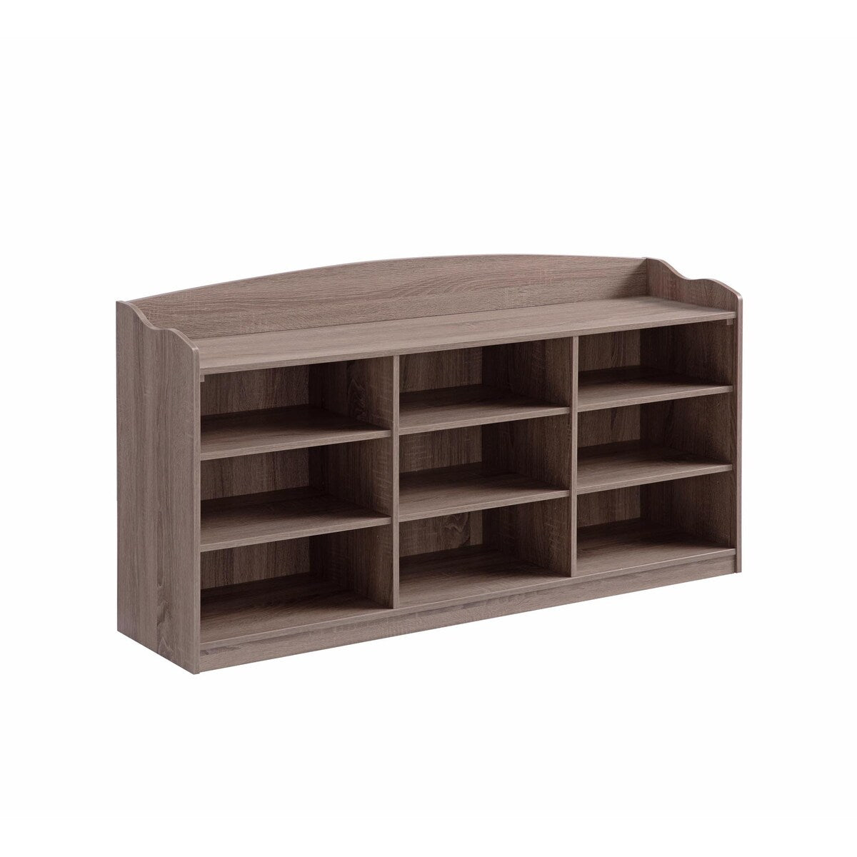Shoe Bench with 9 Shelves