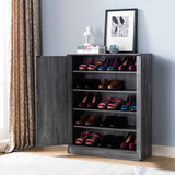 Shoe Cabinet With Two Doors And Five Shelves