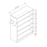 Shoe Cabinet With Two Doors And Five Shelves