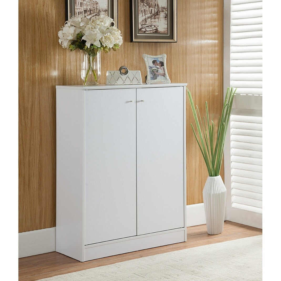 Shoe Cabinet With Two Doors And Five Shelves