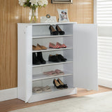 Shoe Cabinet With Two Doors And Five Shelves