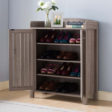 Shoe Cabinet With Two Doors And Four Shelves