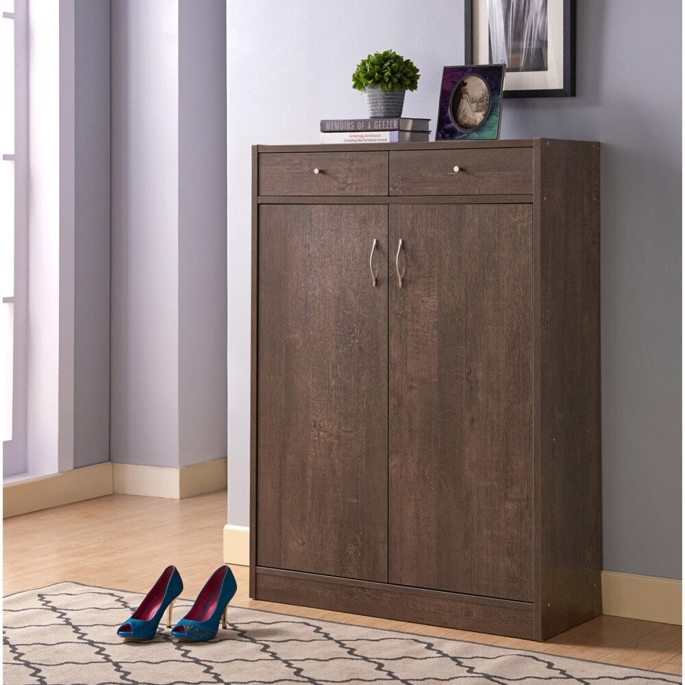Shoe Cabinet With Two Drawer And Five shelves
