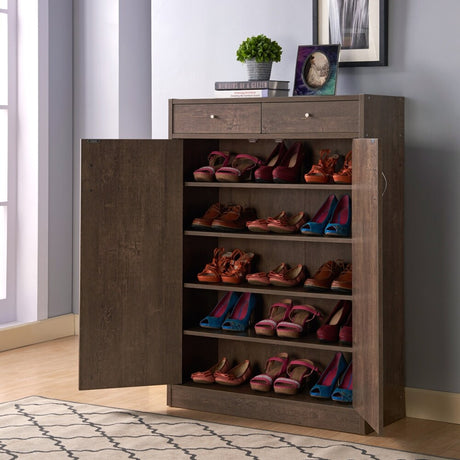Shoe Cabinet With Two Drawer And Five shelves