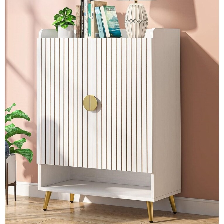 Shoe Cabinet with Doors, Shoe Storage Cabinet with Adjustable Shelves, Wooden Shoes Rack Shoe Storage Organizer