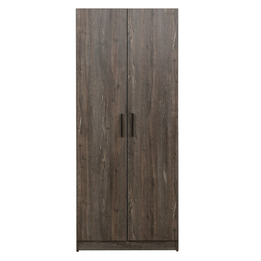 Shoe Cabinet with Six Shelves in Rustic Gray