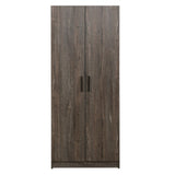 Shoe Cabinet with Six Shelves in Rustic Gray