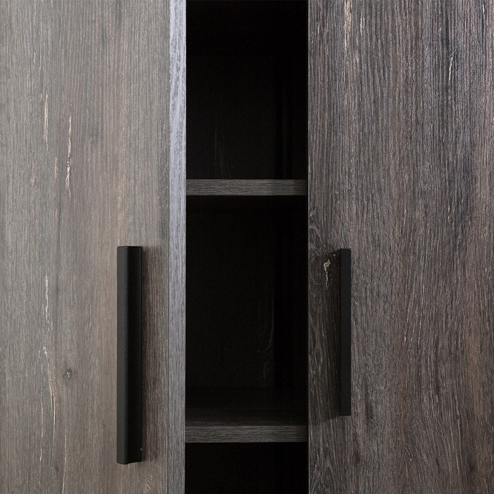 Shoe Cabinet with Six Shelves in Rustic Gray