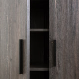 Shoe Cabinet with Six Shelves in Rustic Gray