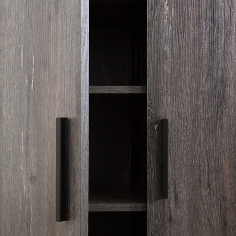 Shoe Cabinet with Six Shelves in Rustic Gray
