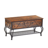 Shoe Rack Bench for Entryway, Industrial Bench with Shoe Storage Shelf, Rustic Shoe Rack for Small Spaces