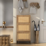 Shoe Rack Storage Cabinet with Metal Legs for Entryway Hallway Bedroom Mudroom
