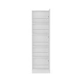 Shoe Rack With Mirror Five Interior Shelves And Single Door Cabinet