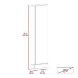 Shoe Rack With Mirror Five Interior Shelves And Single Door Cabinet