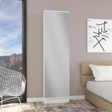 Shoe Rack With Mirror Five Interior Shelves And Single Door Cabinet