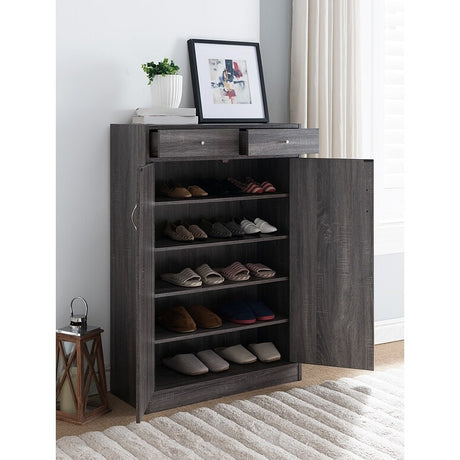 Shoe Rack With Two Drawer And Single Door Cabinet