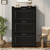 Shoe Storage Cabinet for Entryway with 3 Flip Drawers,Shoe Organizer Cabinet, Free Standing Shoe Rack for Hallway, Living Room