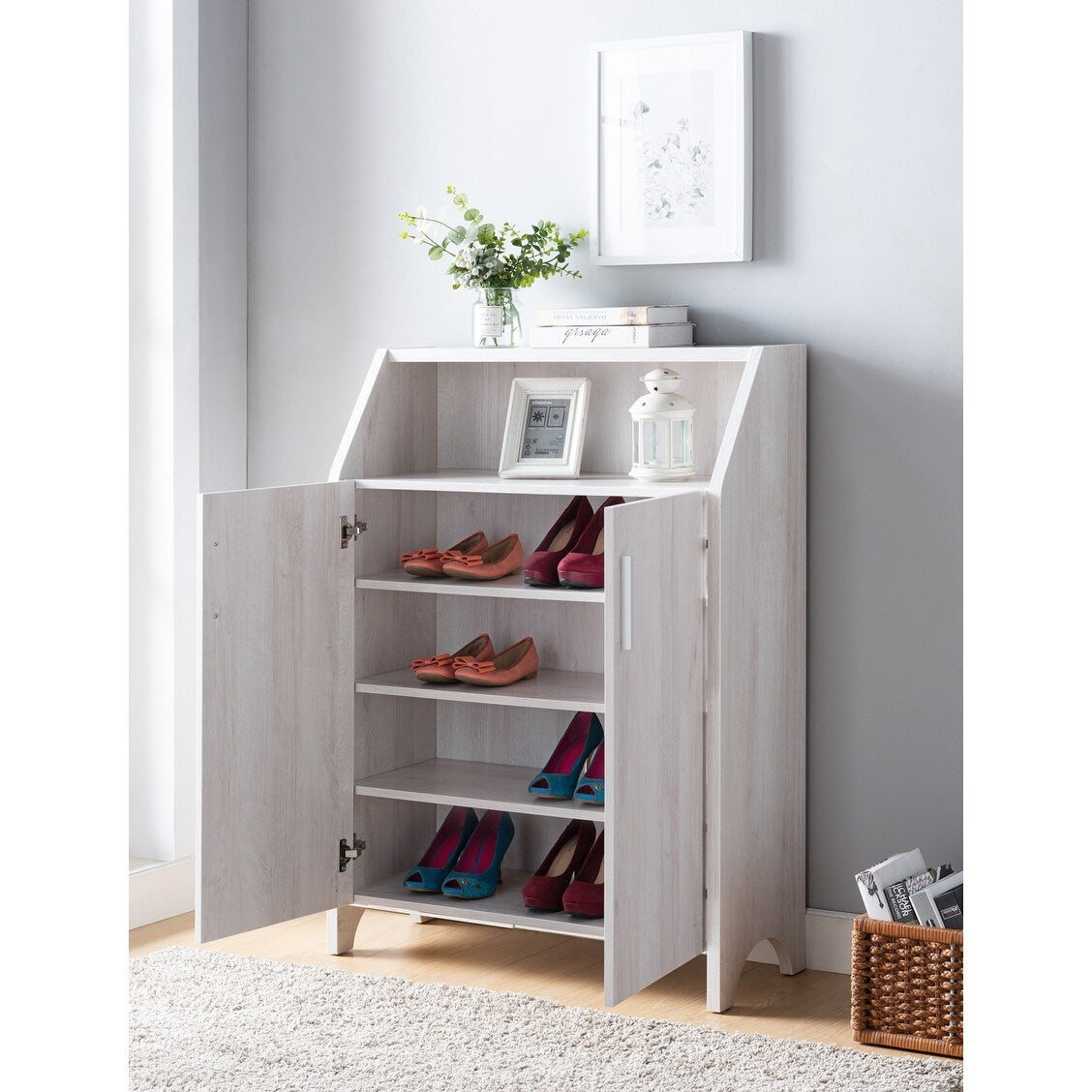 Shoe Storage Cabinet with Single Door Cabinet