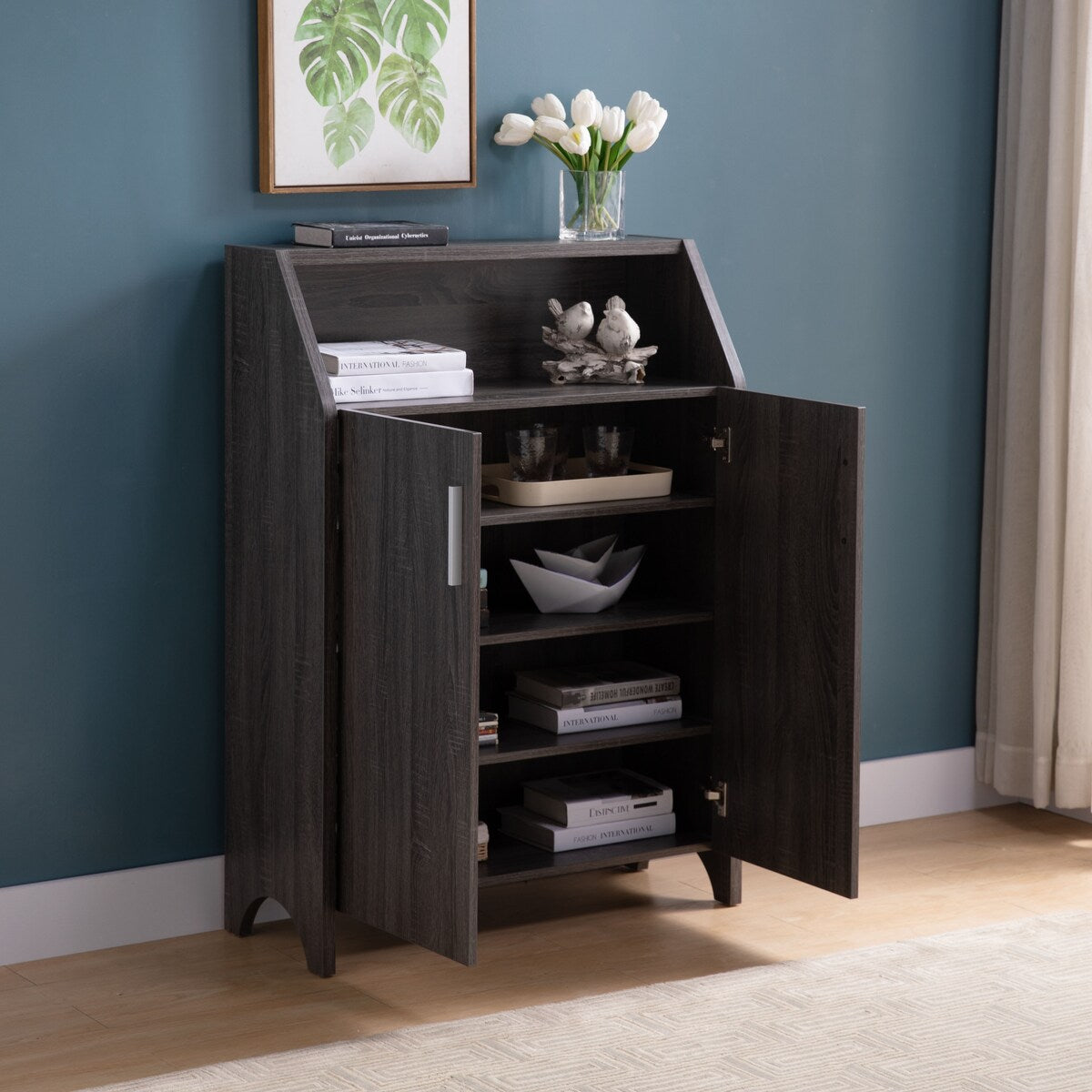 Shoe Storage Cabinet with Single Door Cabinet