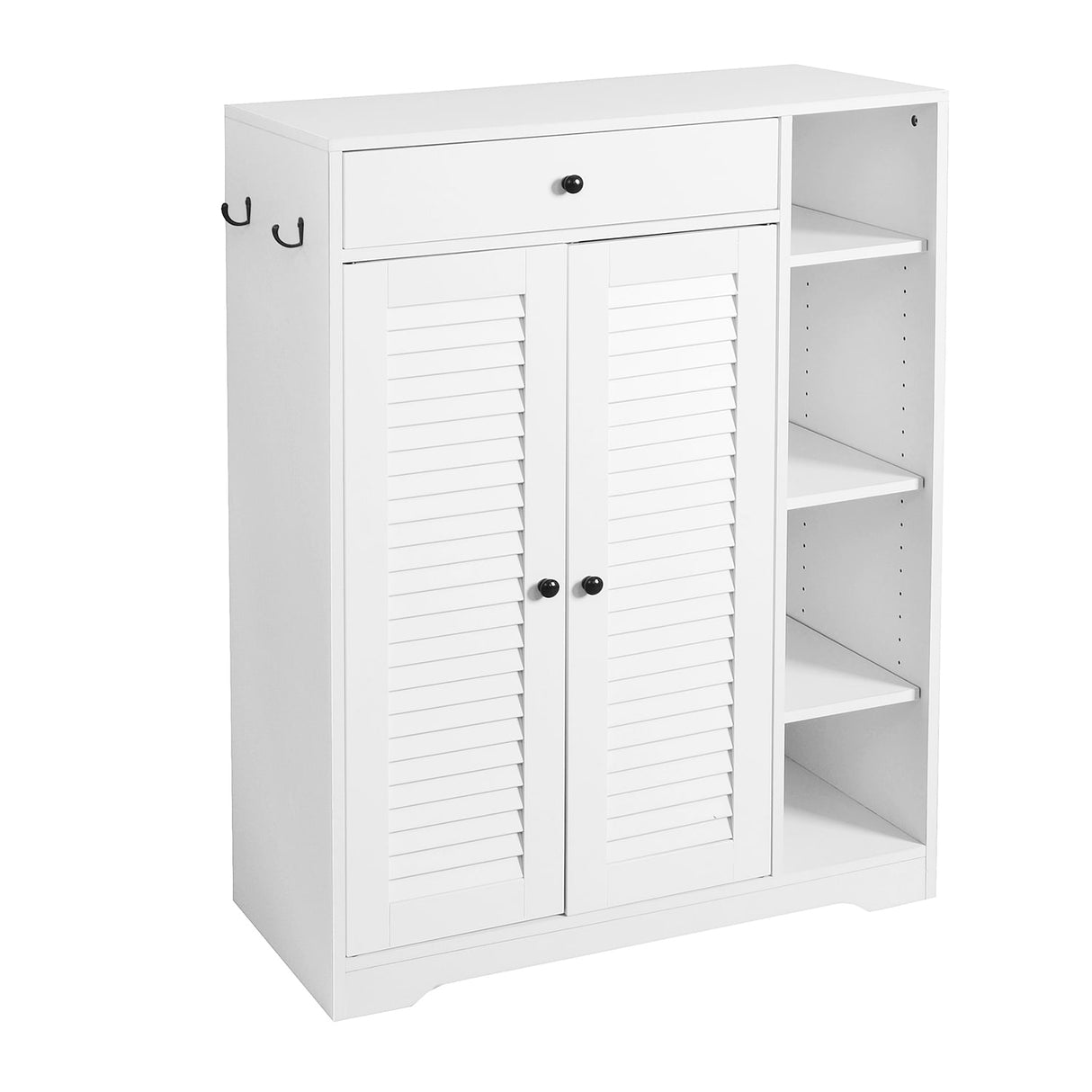 Shoe Storage with Adjustable Storage Shelf &Top Drawer