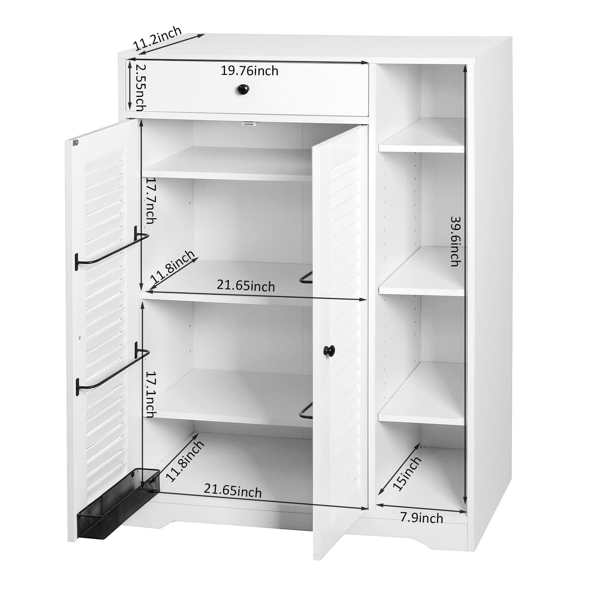 Shoe Storage with Adjustable Storage Shelf &Top Drawer