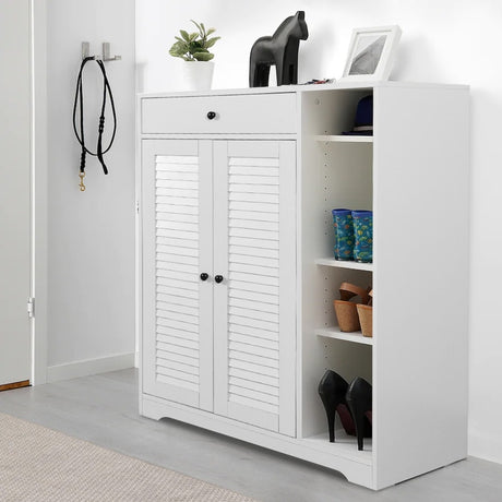 Shoe Storage with Adjustable Storage Shelf &Top Drawer