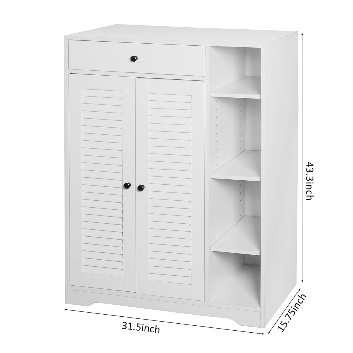 Shoe Storage with Adjustable Storage Shelf &Top Drawer