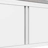 Shoes Bench double door steel Shoe Storage Cabinet with Padded Seat