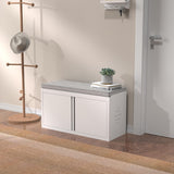 Shoes Bench double door steel Shoe Storage Cabinet with Padded Seat