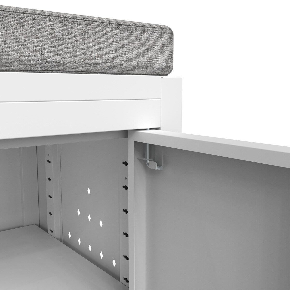 Shoes Bench double door steel Shoe Storage Cabinet with Padded Seat