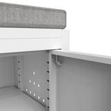 Shoes Bench double door steel Shoe Storage Cabinet with Padded Seat