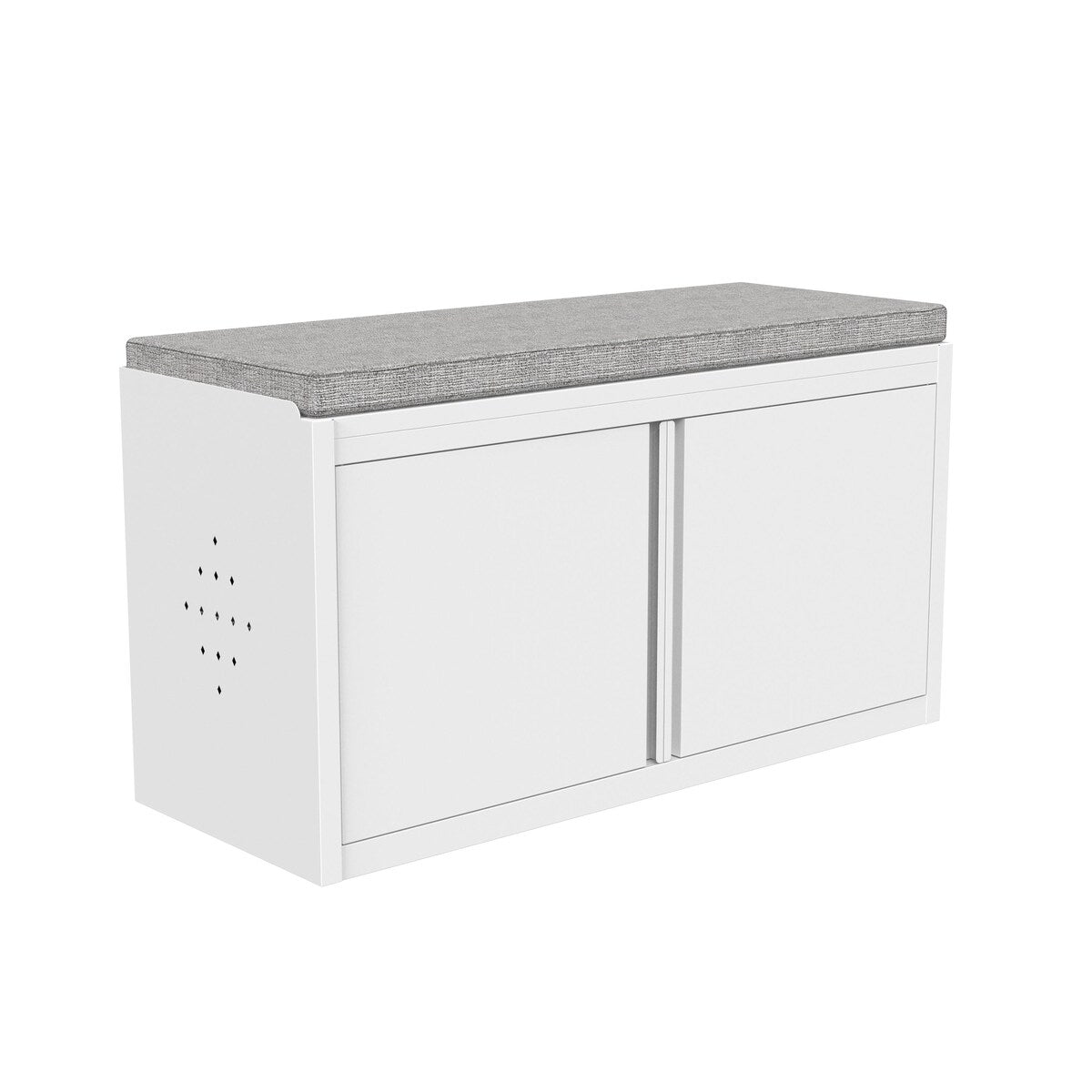 Shoes Bench double door steel Shoe Storage Cabinet with Padded Seat