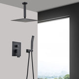 Shower Faucets Sets Complete Shower System 16 Inches Rain Shower Head with Handheld Shower Valve